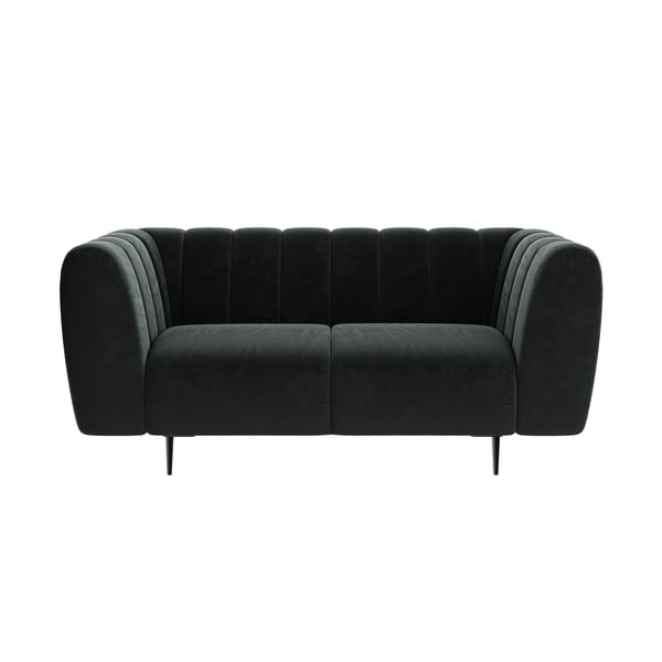 Tamsiai pilka aksominė sofa Ghado Shel, 170 cm