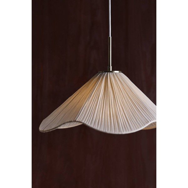 Kreminės spalvos iš tekstilės kabantis šviestuvas ø 50 cm Lunaria – Jotex-image-1