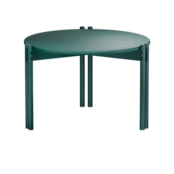 Apvalios formos kavos staliukas iš pušies masyvo žalios spalvos ø 60 cm Sticks – Karup Design