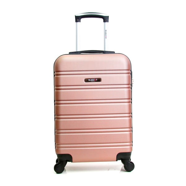 Šviesiai rožinės spalvos lagaminas su ratukais BlueStar Bilbao, 35 l