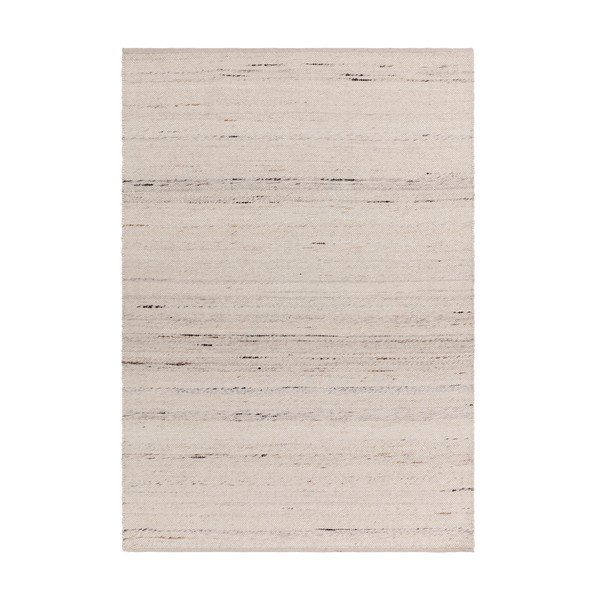 Apverčiamas/rankų darbo dramblio kaulo spalvos iš vilnos mišinio kilimas 200x290 cm Birkdale Ivory – Asiatic Carpets