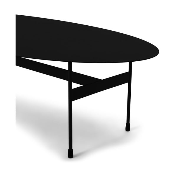 Juodos spalvos iš metalo kavos staliukas 39x120 cm Mira – Spinder Design-image-2
