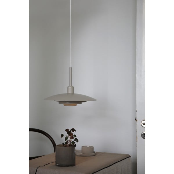 Smėlio spalvos kabantis šviestuvas ø 35 cm su metaliniu gaubtu Piny – Markslöjd-image-1