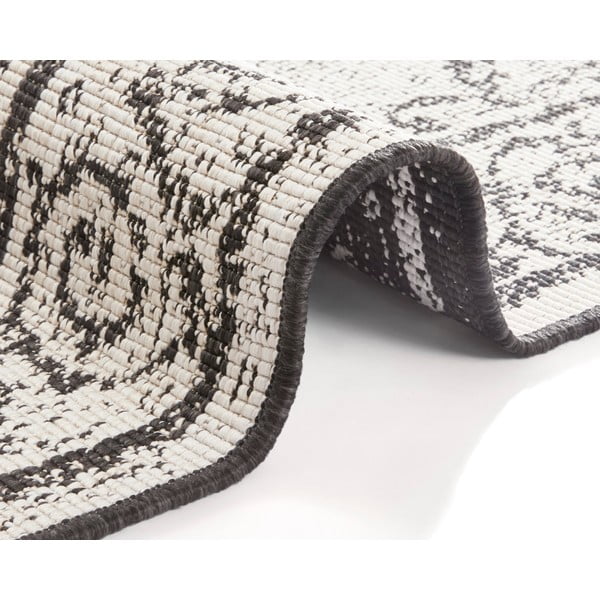 Juodos ir kreminės spalvos lauko kilimas NORTHRUGS Cebu, 200 x 290 cm-image-2