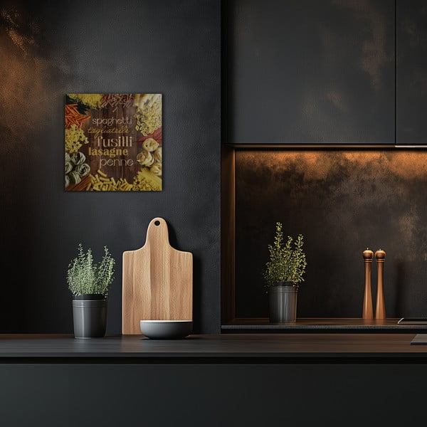 Paveikslas iš stiklo 30x30 cm Pasta – Styler-image-2