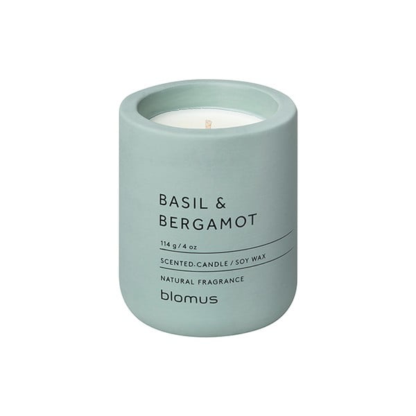 Aromatinė žvakė iš sojų vaško degimo laikas 24 h Fraga: Basil & Bergamot – Blomus