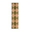 Rankų darbo žalios spalvos/natūralios spalvos kilimas iš džiuto mišinio 80x230 cm Effie Diamond – Flair Rugs