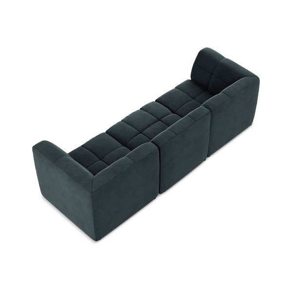 Mėlynos spalvos sofa iš velveto 255 cm Aloha – Makamii-image-4