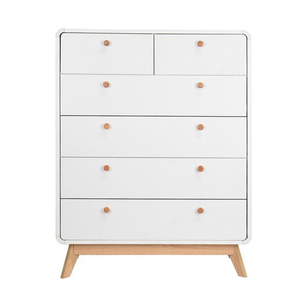 Aukšta šoninė spintelė baltos spalvos 81x104 cm Caitlin – Støraa-image-1