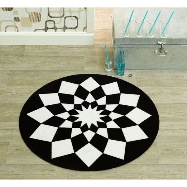 Kiliminė danga "Deko" - juoda geometrija, 100 cm-image-1