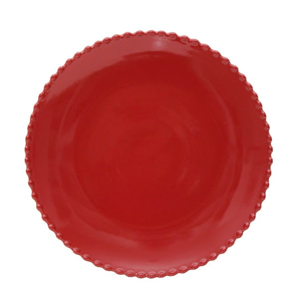 Rubino raudonumo Costa Nova Pearl akmens masės lėkštė, ⌀ 28 cm