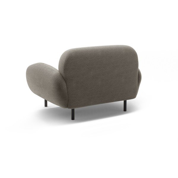 Pilkos spalvos iš boucle krėslas Poppy – Micadoni -image-2