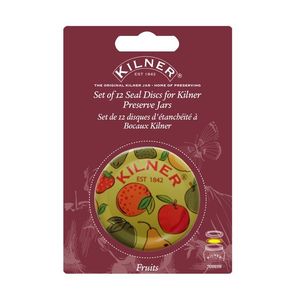 12 kamštelių su vaisių motyvais rinkinys "Kilner Fruit-image-1