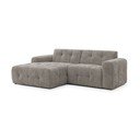 Pilkos spalvos kampinė sofa (su kairiuoju kampu/su gultu) Melva – Ropez