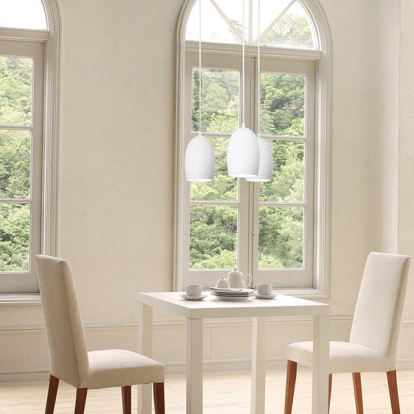 Baltas trijų šakų pakabinamas šviestuvas Sotto Luce Ume Elementary Matte, ⌀ 14 cm-image-1