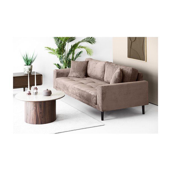 Rudos spalvos sofa iš kordinio velveto 210 cm Lido – House Nordic-image-1