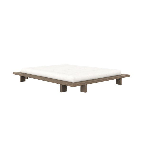 Iš pušies masyvo dvigulė lova rudos spalvos su lovos grotelėmis 180x200 cm Japan – Karup Design-image-3