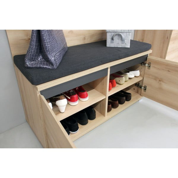 Bukmedžio apdailos batų spinta su suoliuku Lissabon - Germania-image-3