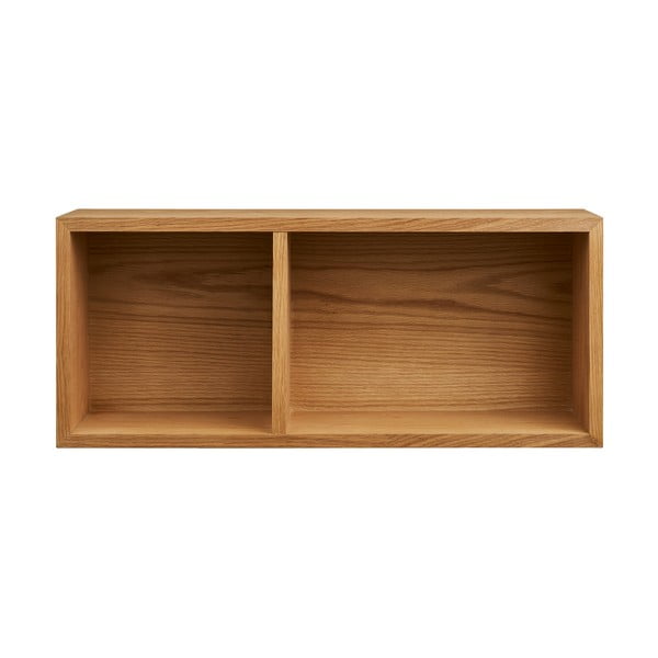 Natūralios spalvos kelių aukštų sieninė lentyna iš ąžuolo 71 cm Oshawa – House Nordic