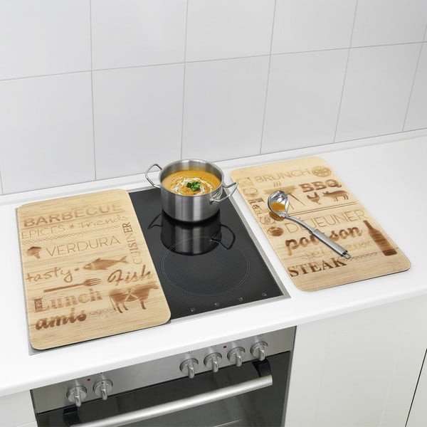 Iš grūdinto stiklo viryklės dangčiai 2 vnt. 52x30 cm Barbecue – Maximex-image-1