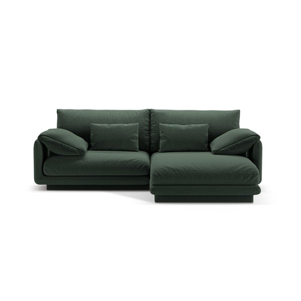 Kampinė sofa tamsiai žalios spalvos (su dešiniuoju kampu) Torino – Micadoni Home