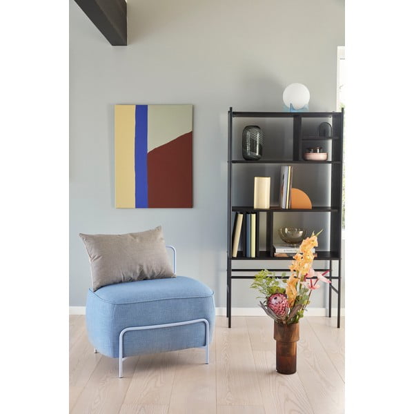 Juodos spalvos uosio medienos knygų spinta Hübsch Divide, 79 x 160 cm-image-3