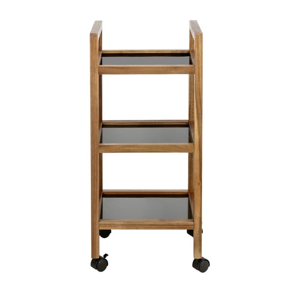 Juodos spalvos/natūralios spalvos iš akacijos masyvo vonios lentyna 35x76,5 cm Fondi – Wenko-image-4