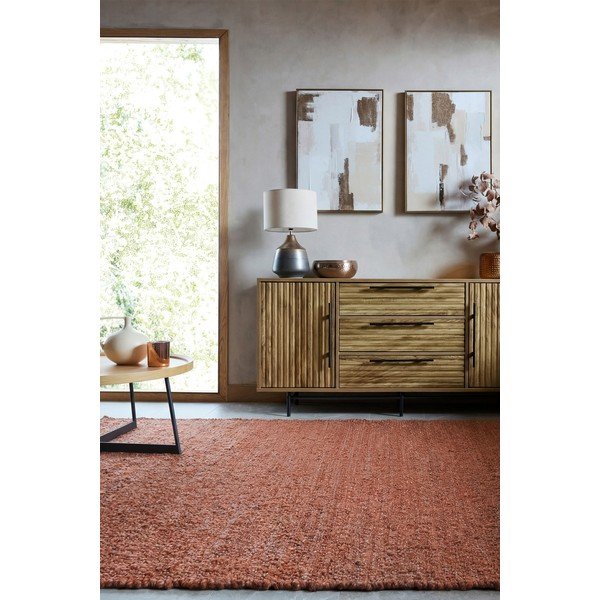 Rankų darbo terakotos spalvos kilimas 120x170 cm Finley – Flair Rugs-image-2