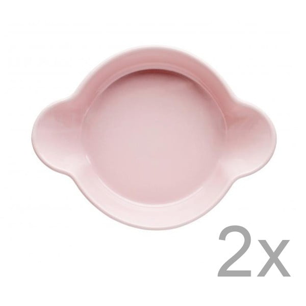 2 rožinių porcelianinių dubenėlių rinkinys "Sagaform Piccadilly Caroline", 13 x 17,5 cm
