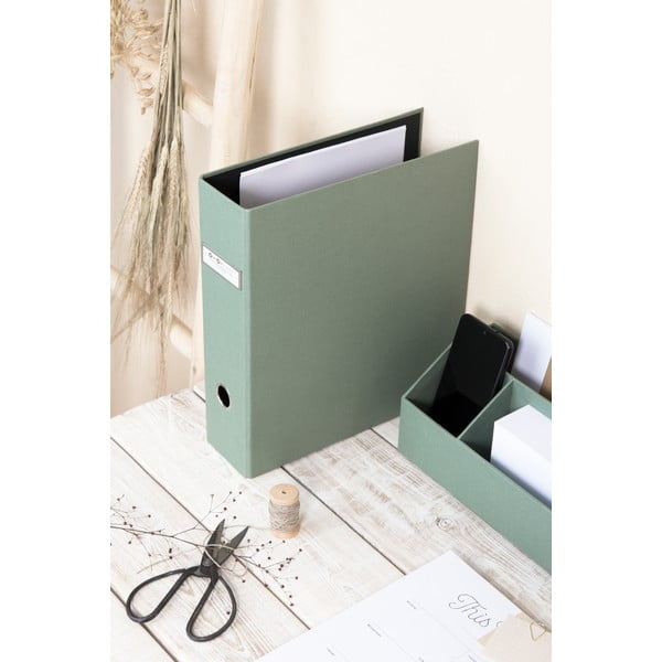 Žalios spalvos iš kartono biuro organizatorius dokumentams Archie Canvas Paper Laminate – Bigso-image-2