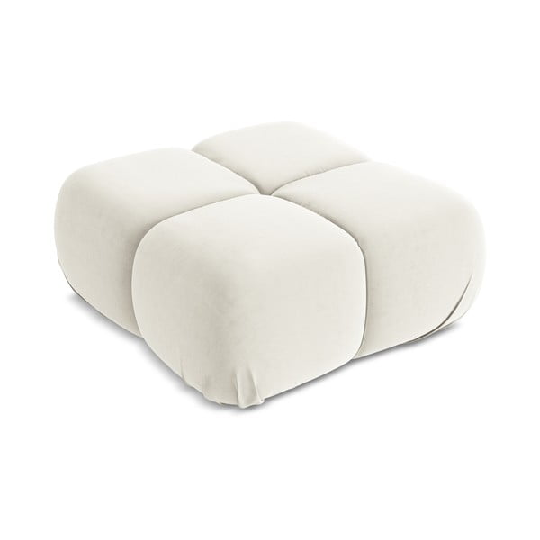 Baltos spalvos iš velveto modulinė taburetė Lokua – Makamii-image-3