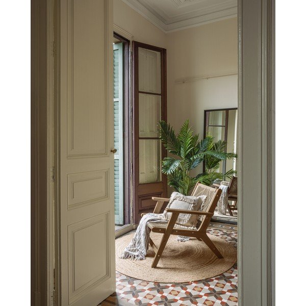 Natūralios spalvos medžio masyvo sodo krėslas Geralda – Kave Home-image-1