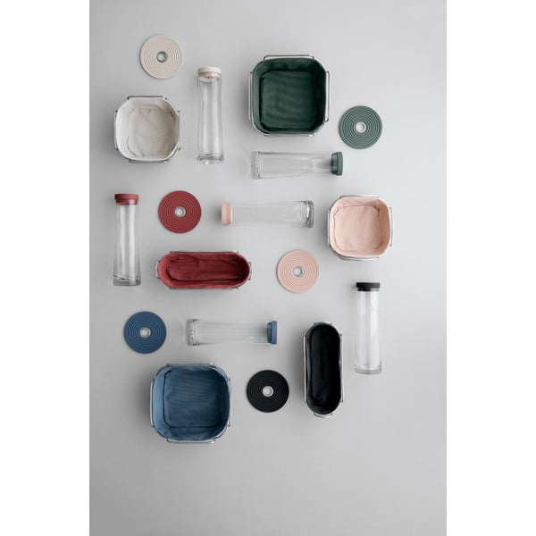 Stiklinė stiklinė gertuvė su smėlio spalvos silikoniniu dangteliu Blomus Aqua, 1 l-image-1