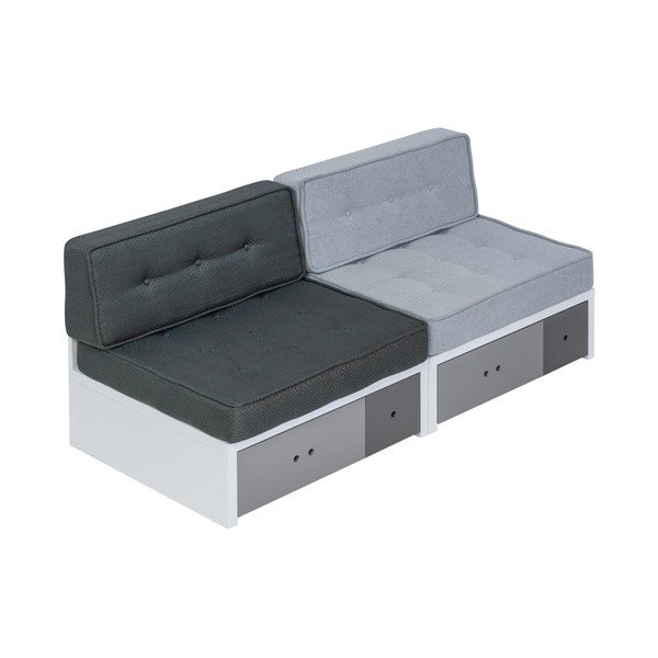 Mėlynai pilka "Vox Custom" modulinės sofos sėdynės pagalvėlė-image-3
