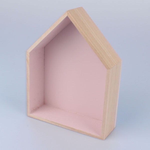 Pakabinama lentyna "Little House" 18x21 cm, rožinė