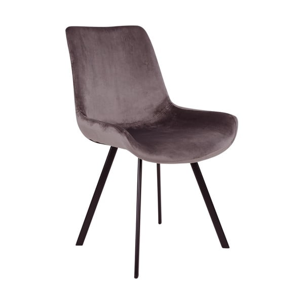 Iš aksomo valgomojo kėdės pilkos spalvos 2 vnt. Memphis – House Nordic