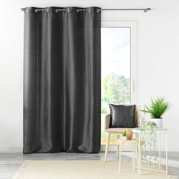 Tamsiai pilkos spalvos iš mikrosatino užuolaida 140x240 cm Shana – douceur d'intérieur-image-3