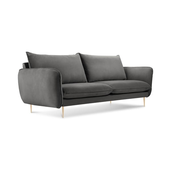 Tamsiai pilka sofa su aksominiu užvalkalu Cosmopolitan Design Florence, 160 cm