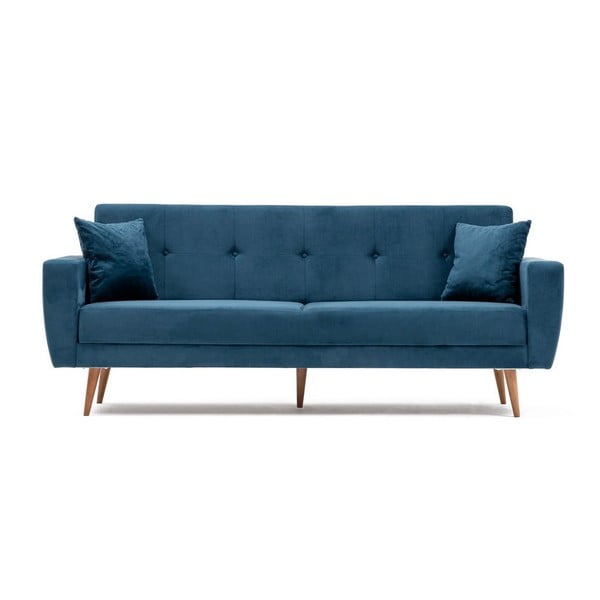 Tamsiai mėlyna sofa-lova "Vivalde