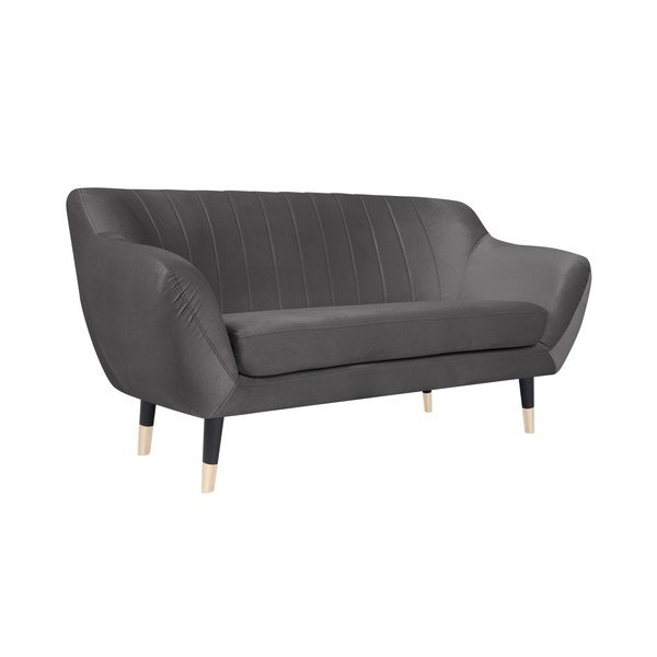 Pilka sofa su juodomis kojomis Mazzini Sofas Benito, 158 cm-image-2