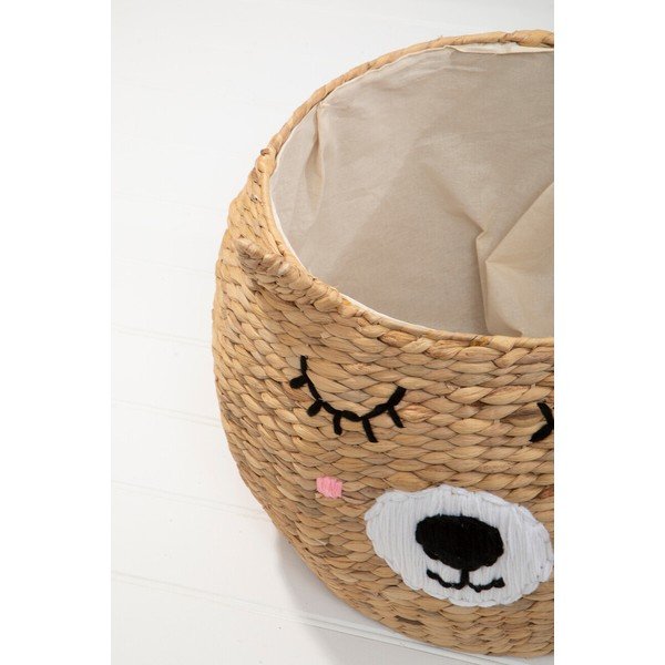 Natūralios spalvos iš vandens hiacinto vaikiškas krepšys ø 49x40 cm Lidi Cat Face – Premier Housewares-image-3