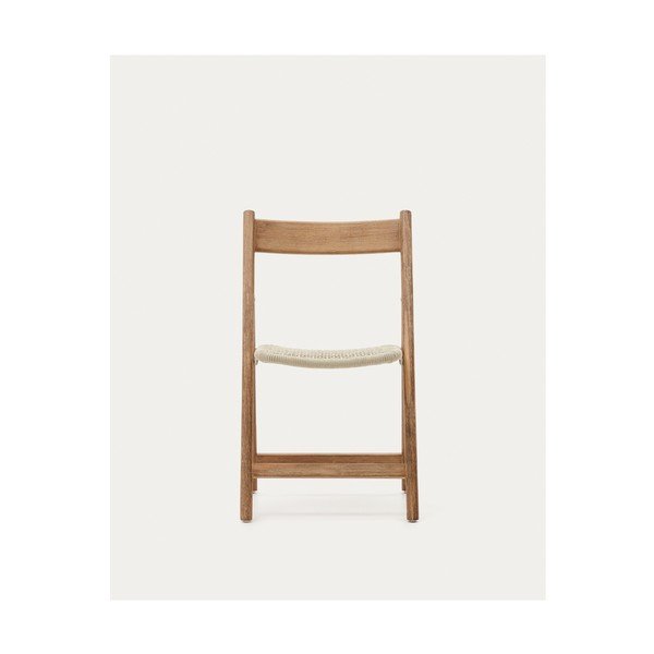 Medžio masyvo sodo kėdė baltos spalvos/natūralios spalvos Dandara – Kave Home-image-3