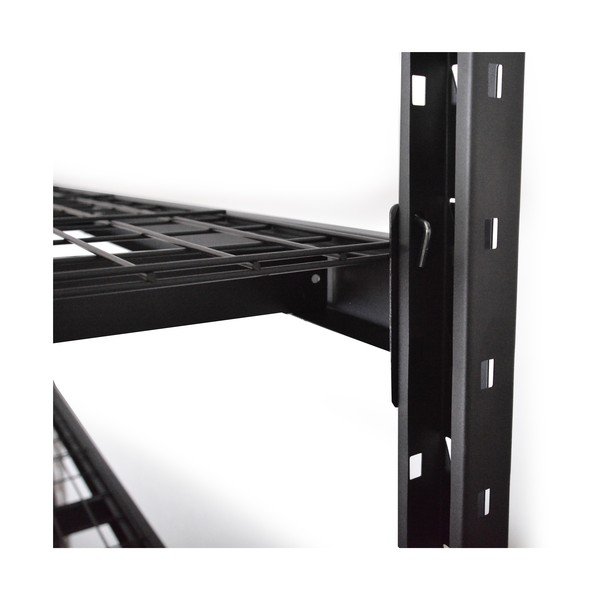 Iš metalo dirbtuvių lentyna juodos spalvos 196x183 cm – Rojaplast-image-2