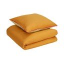 Oranžinės ir žalios spalvos patalynė iš medvilnės satino Hübsch Line, 140 x 220 cm