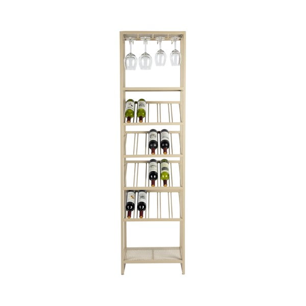 Smėlio spalvos metalinė vyno lentyna 20 butelių, 48x180 cm Cantor - Zuiver-image-4