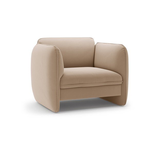 Rudos spalvos krėslas iš velveto Georgia – Micadoni 