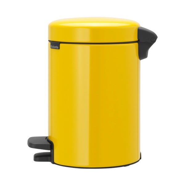 "Brabantia Newicon" geltonos spalvos šiukšliadėžė su pedalais, 3 l-image-4