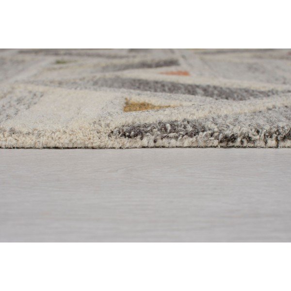 Pilkas vilnonis kilimas Flair Rugs River, 120 x 170 cm-image-3