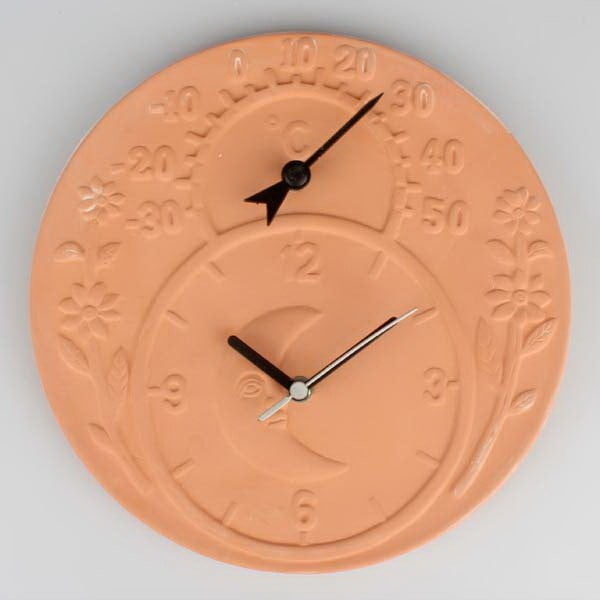 Keraminis laikrodis su termometru Dakls