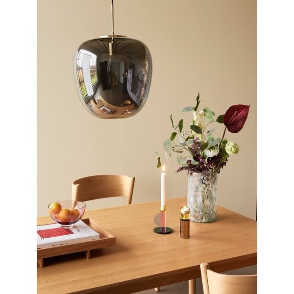 Iš stiklo  rankų darbo vazos 2 vnt. (aukštis 37 cm) Libra – Hübsch-image-3